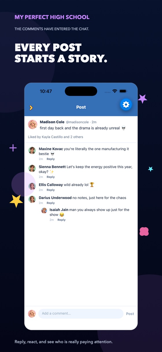 A post thread with nested replies